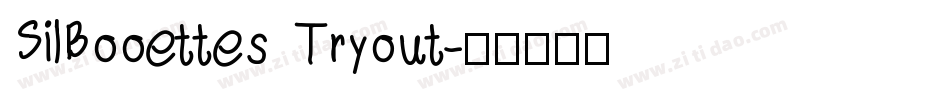 SilBooettes Tryout字体转换